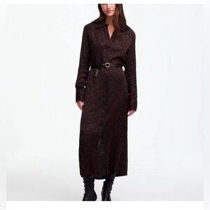 Madewell button front midi shirtdress in floral